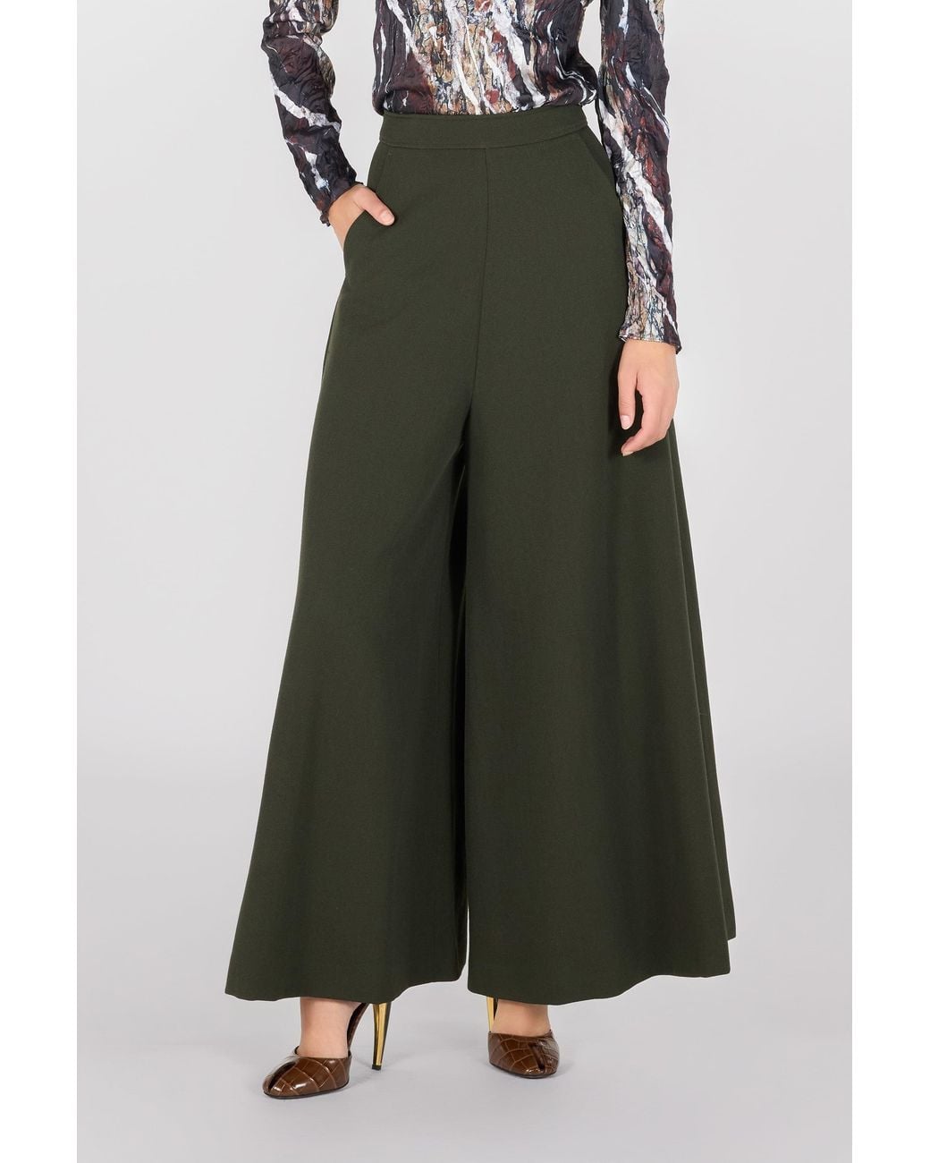 Roberto Cavalli Green Fluid Trousers