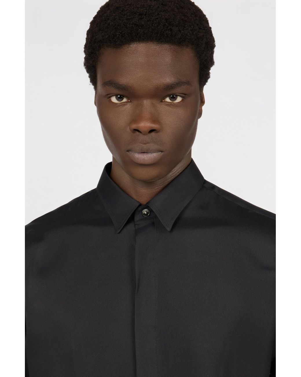 Roberto Cavalli Black Silk Shirt for men