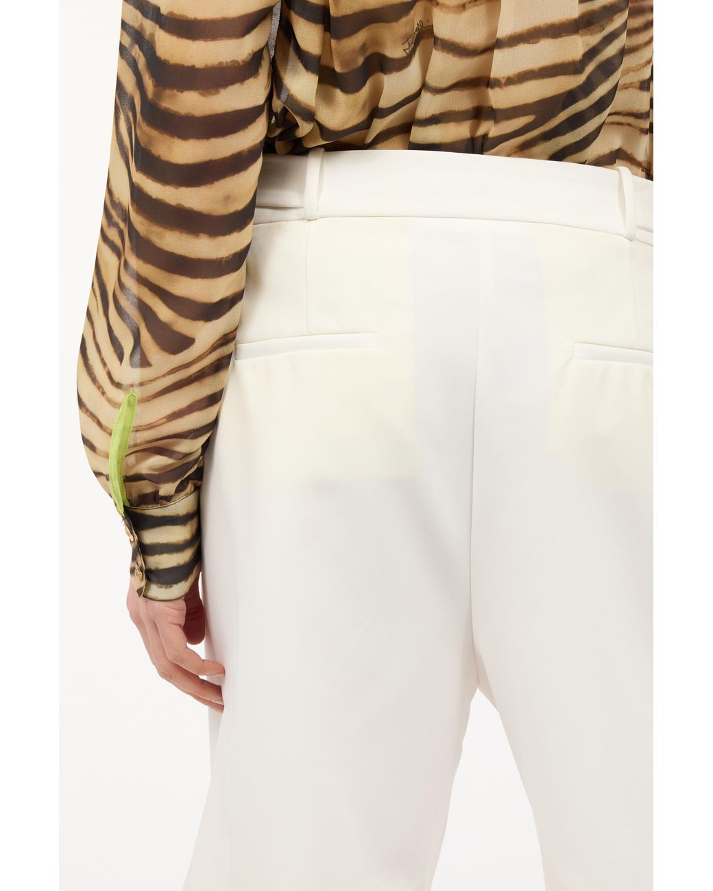 Bermudas Sastre Con Cinturón Roberto Cavalli de color White
