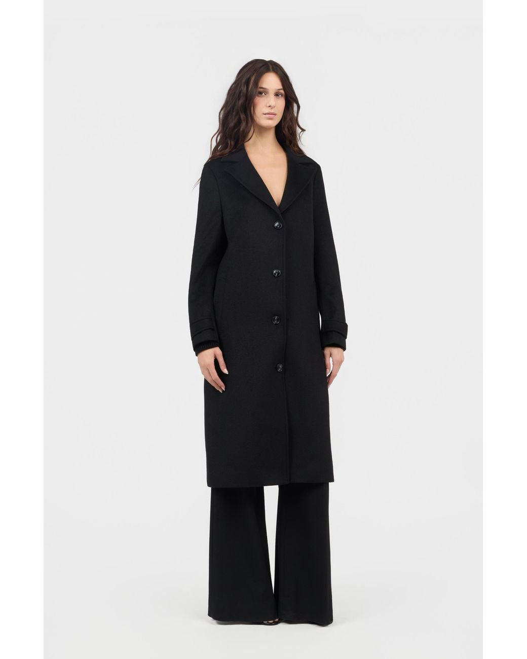 Roberto Cavalli Coat With Leopard Print Lining in Black | Lyst