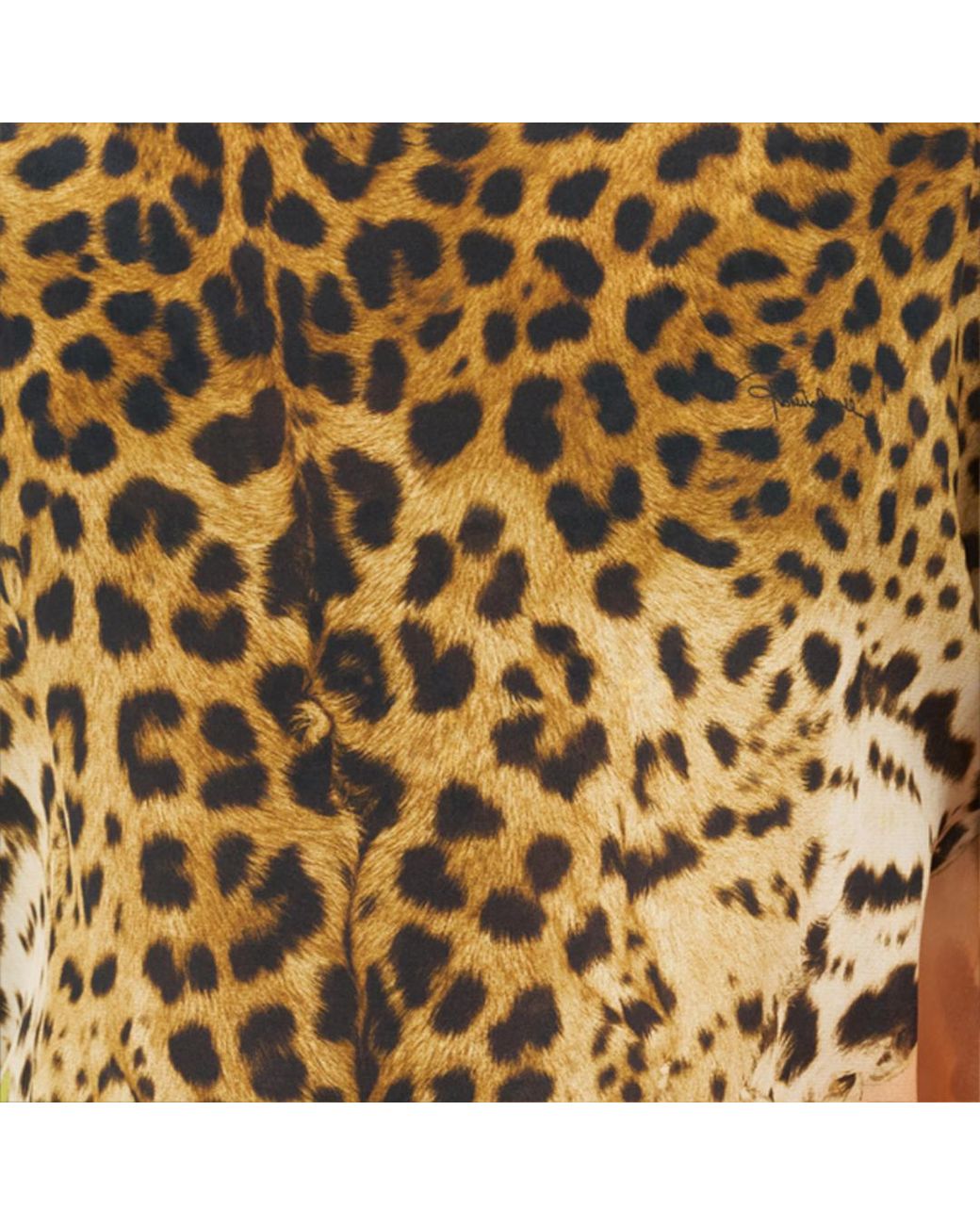 Roberto Cavalli Multicolor Silk Kaftan With Cavalli Pop Print