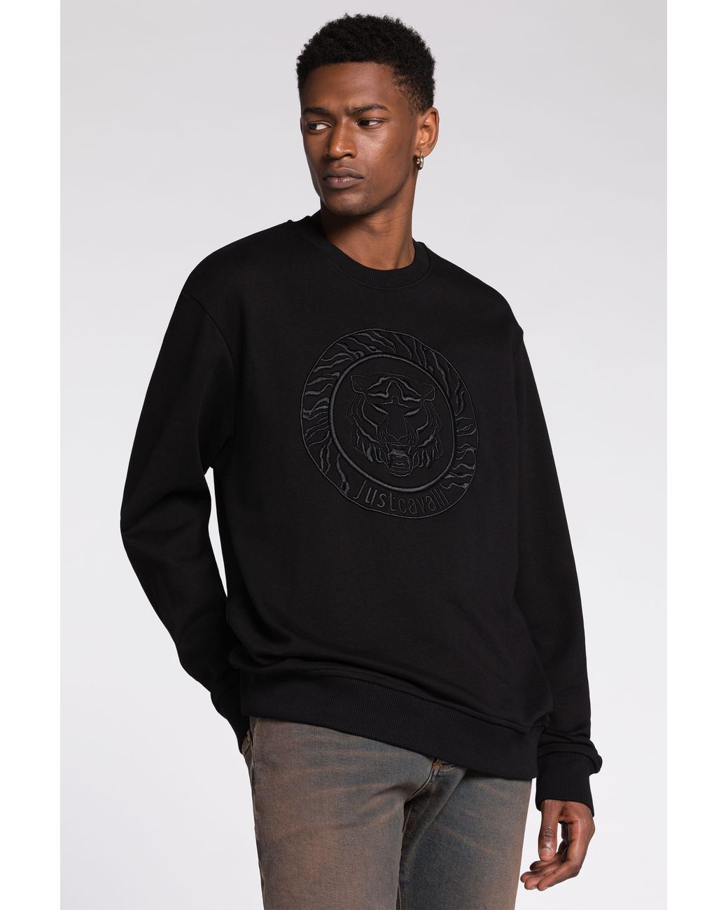 Roberto Cavalli Black Sweatshirt for men