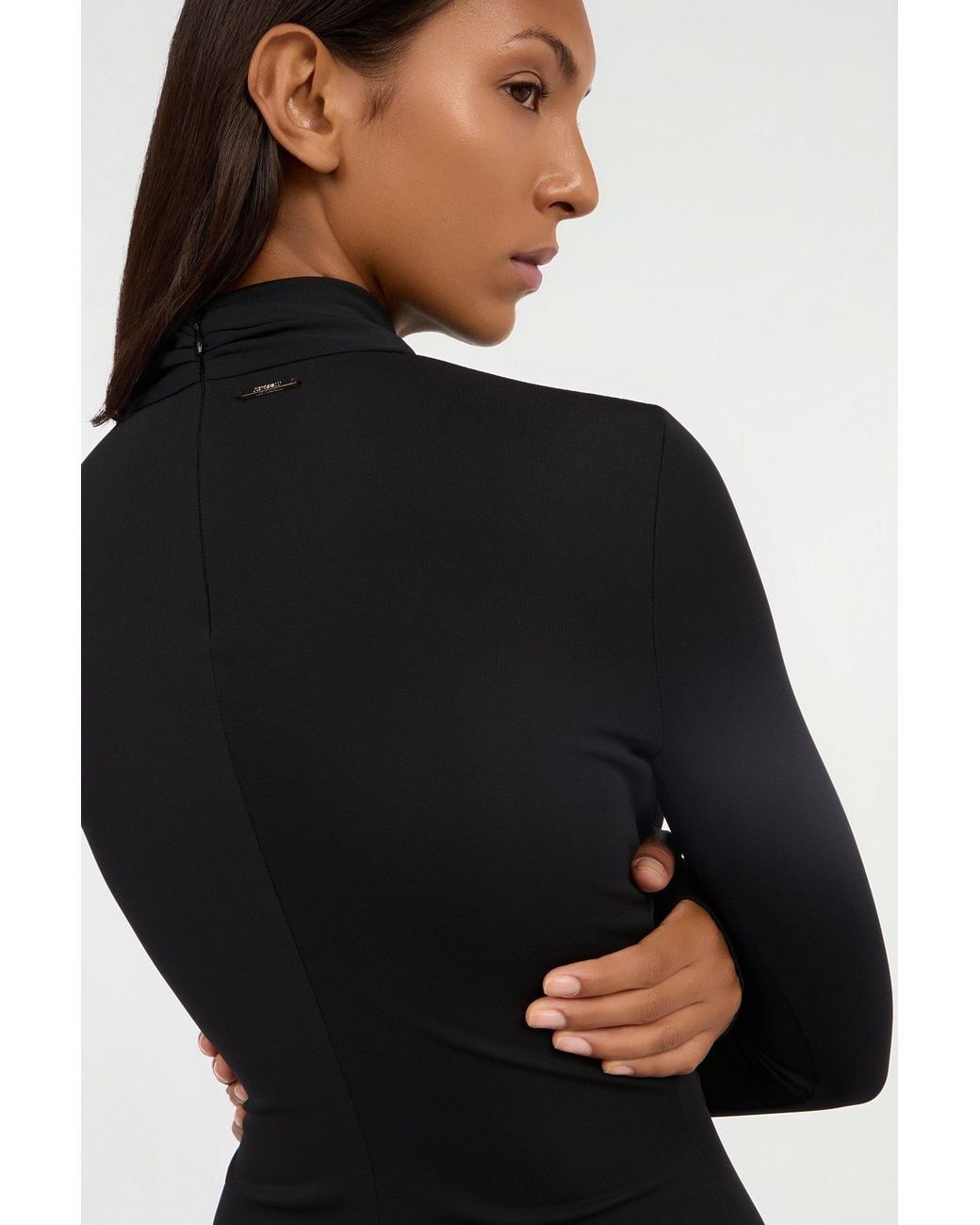 Roberto Cavalli Black Long Dress With Cut-Out And Slit