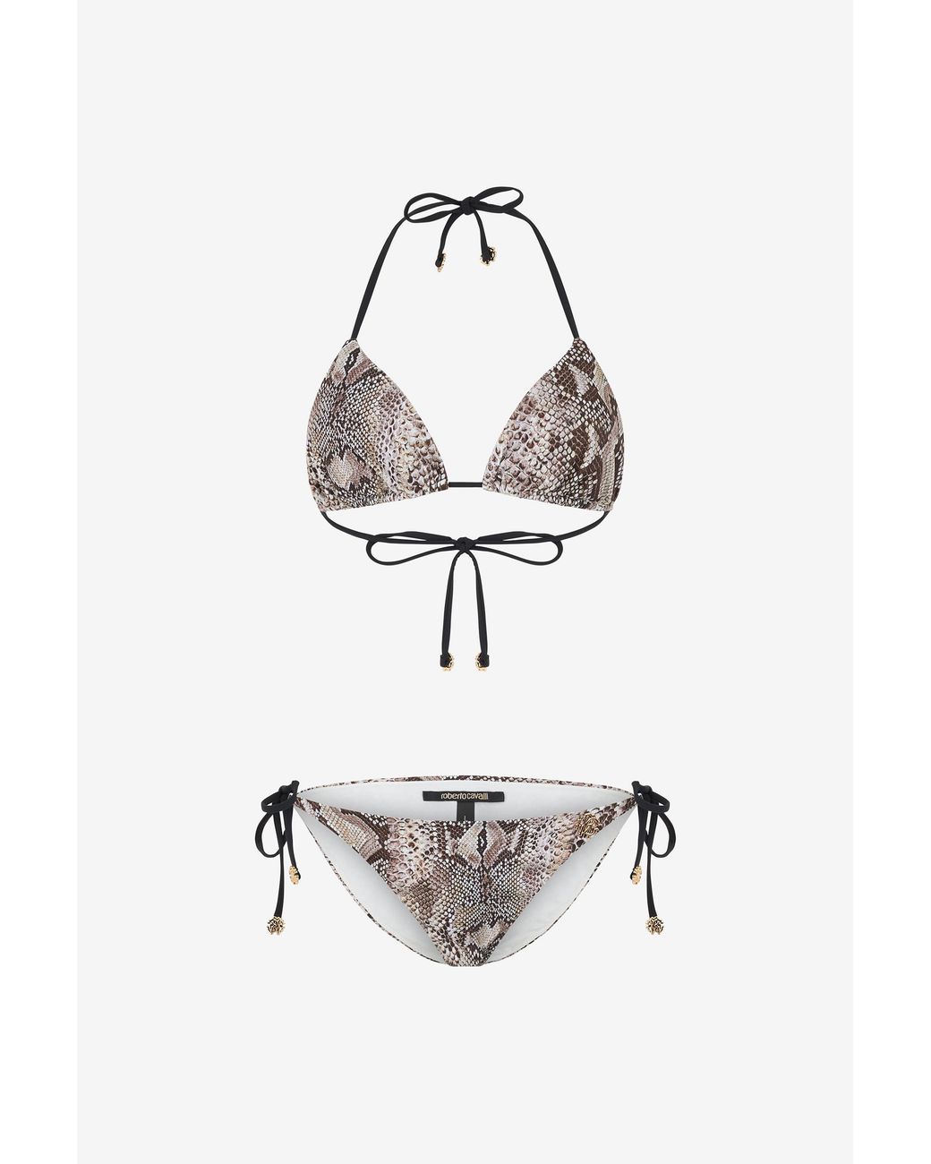 Roberto Cavalli Python Print Bikini in White | Lyst