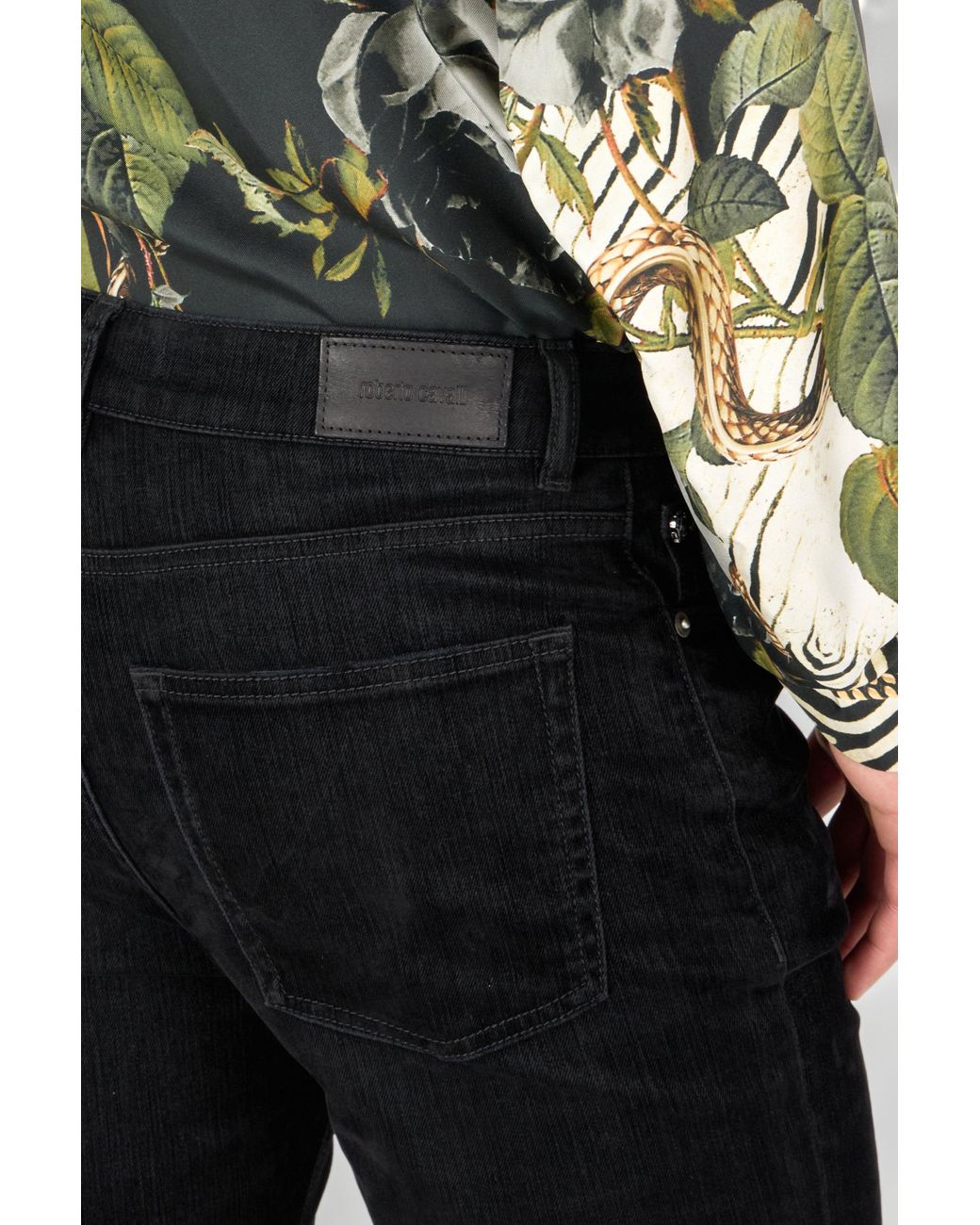 Roberto Cavalli Black Straight-Fit Jeans for men