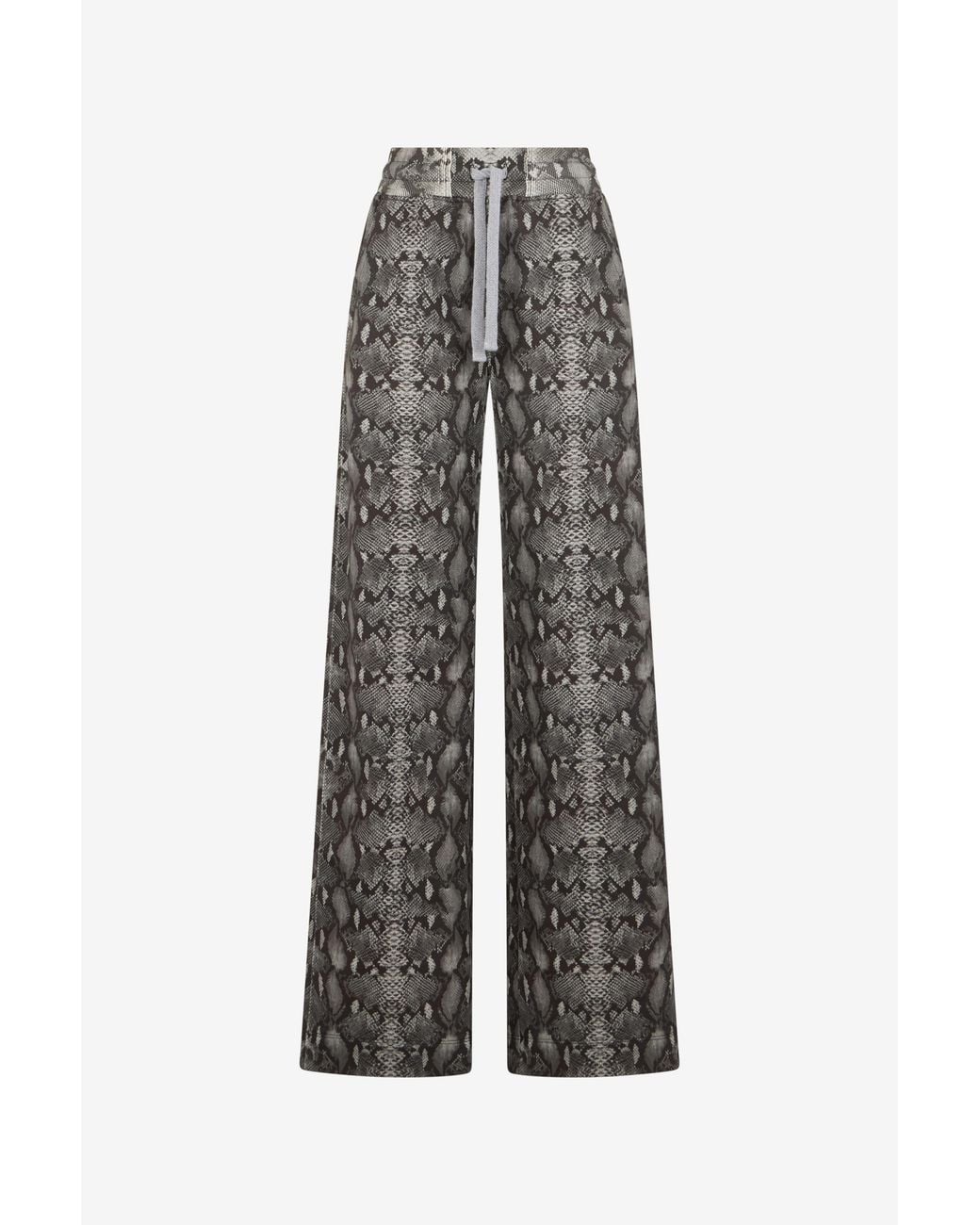 Roberto Cavalli Gray Hose Mit Python-Print