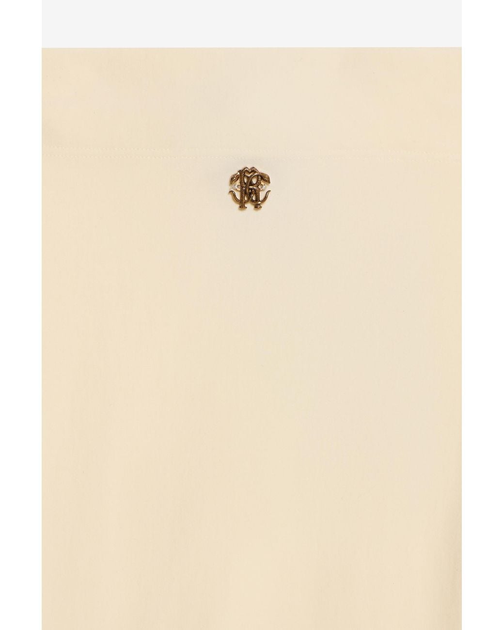 Roberto Cavalli White Ivory Cut-Out Leggings