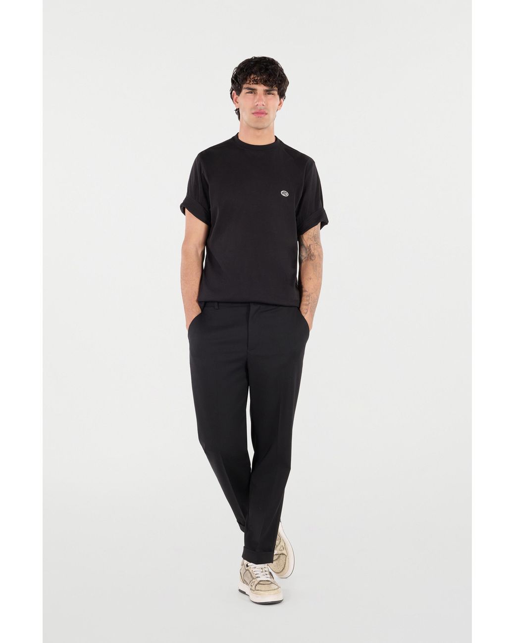 Camiseta Con Parche De Logotipo Roberto Cavalli de hombre de color Black