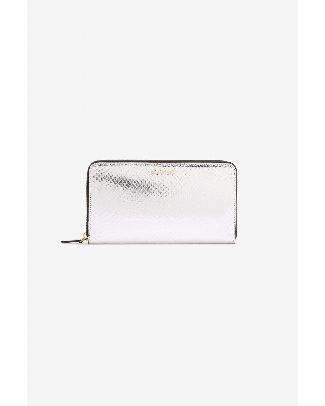 Roberto Cavalli Multicolor Zip-Around Wallet With Snake Print