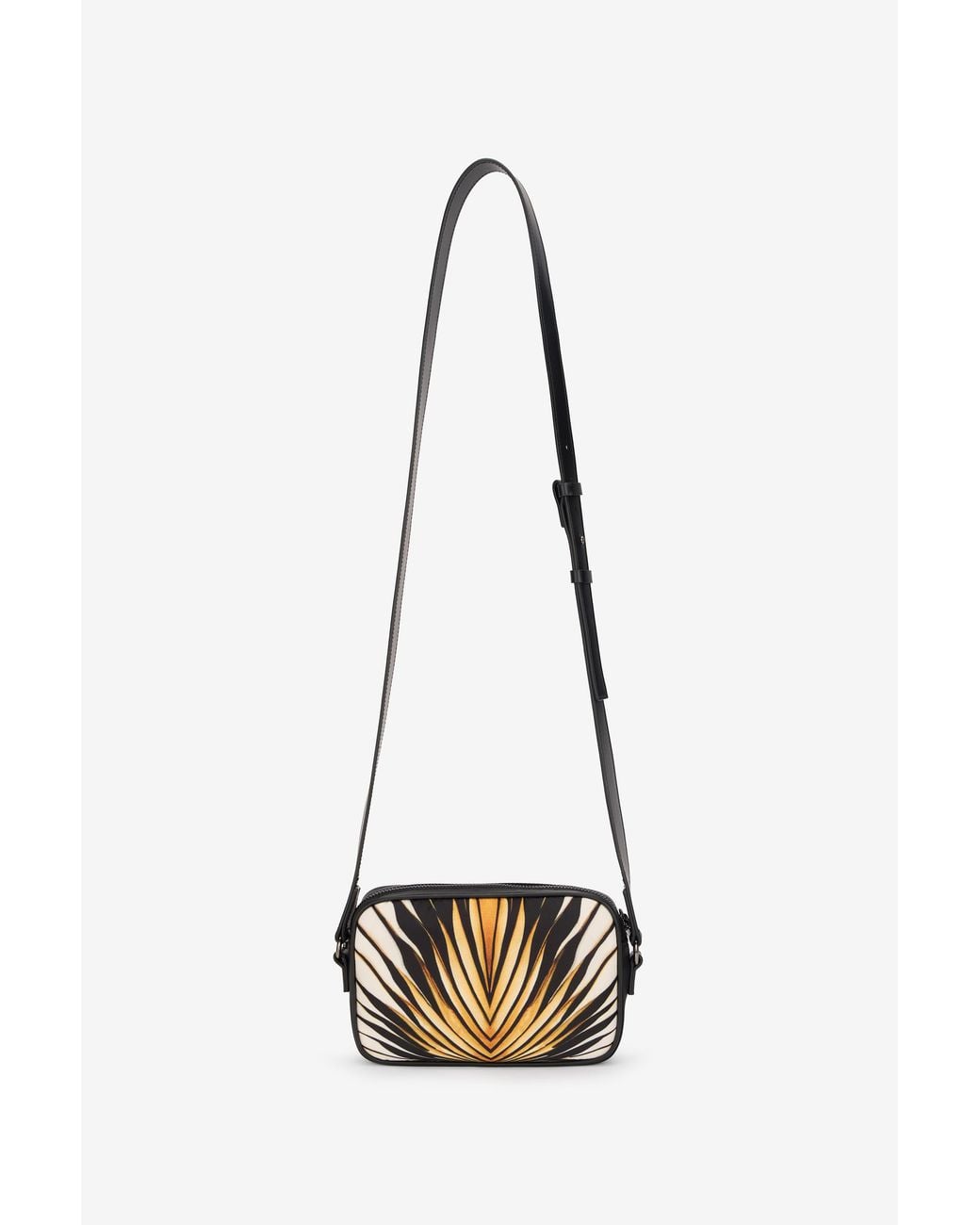 Roberto Cavalli White Camera Bag With Ray Of Print for men
