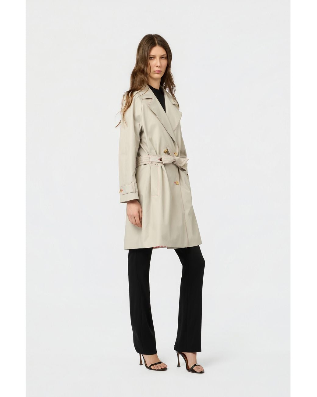 Roberto Cavalli Natural Trench Coat