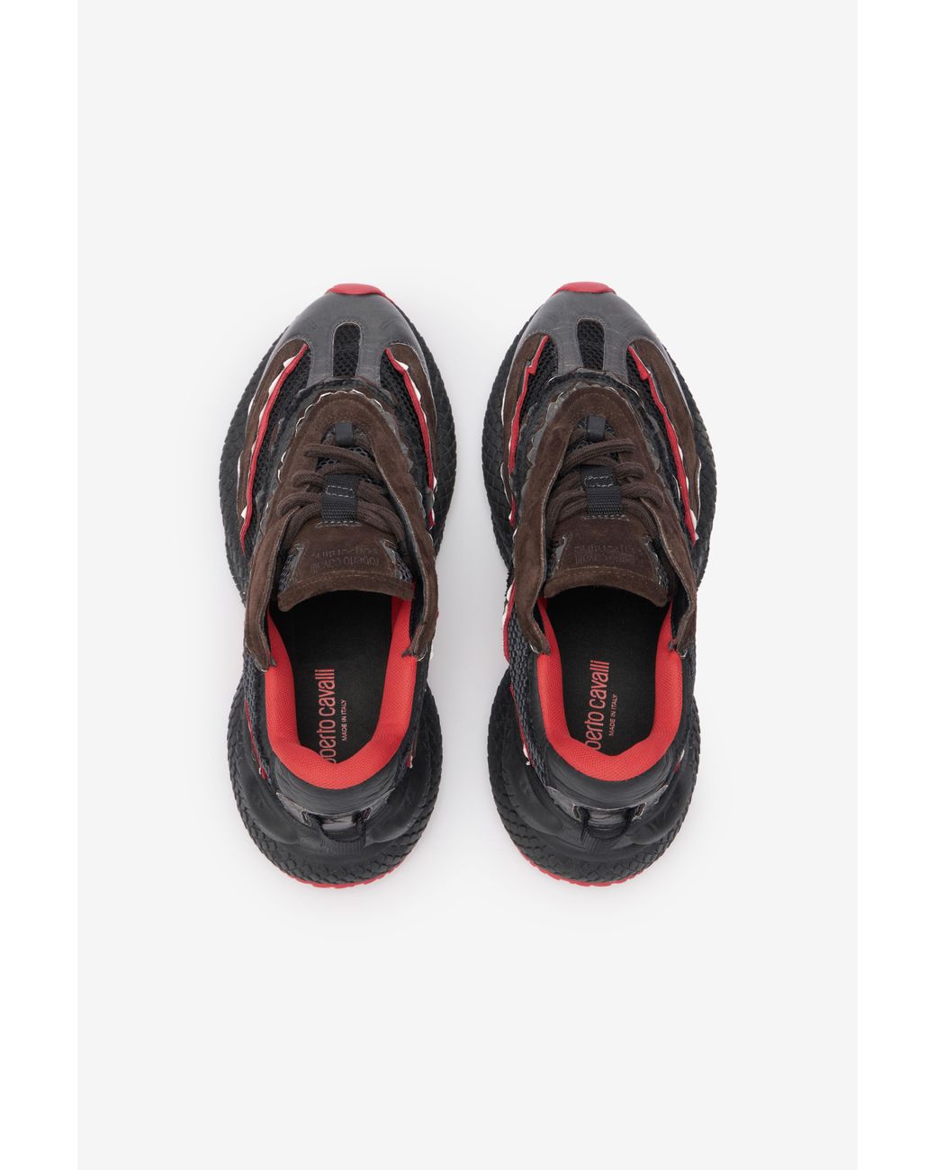Roberto Cavalli Multicolor Serpentine Sneaker