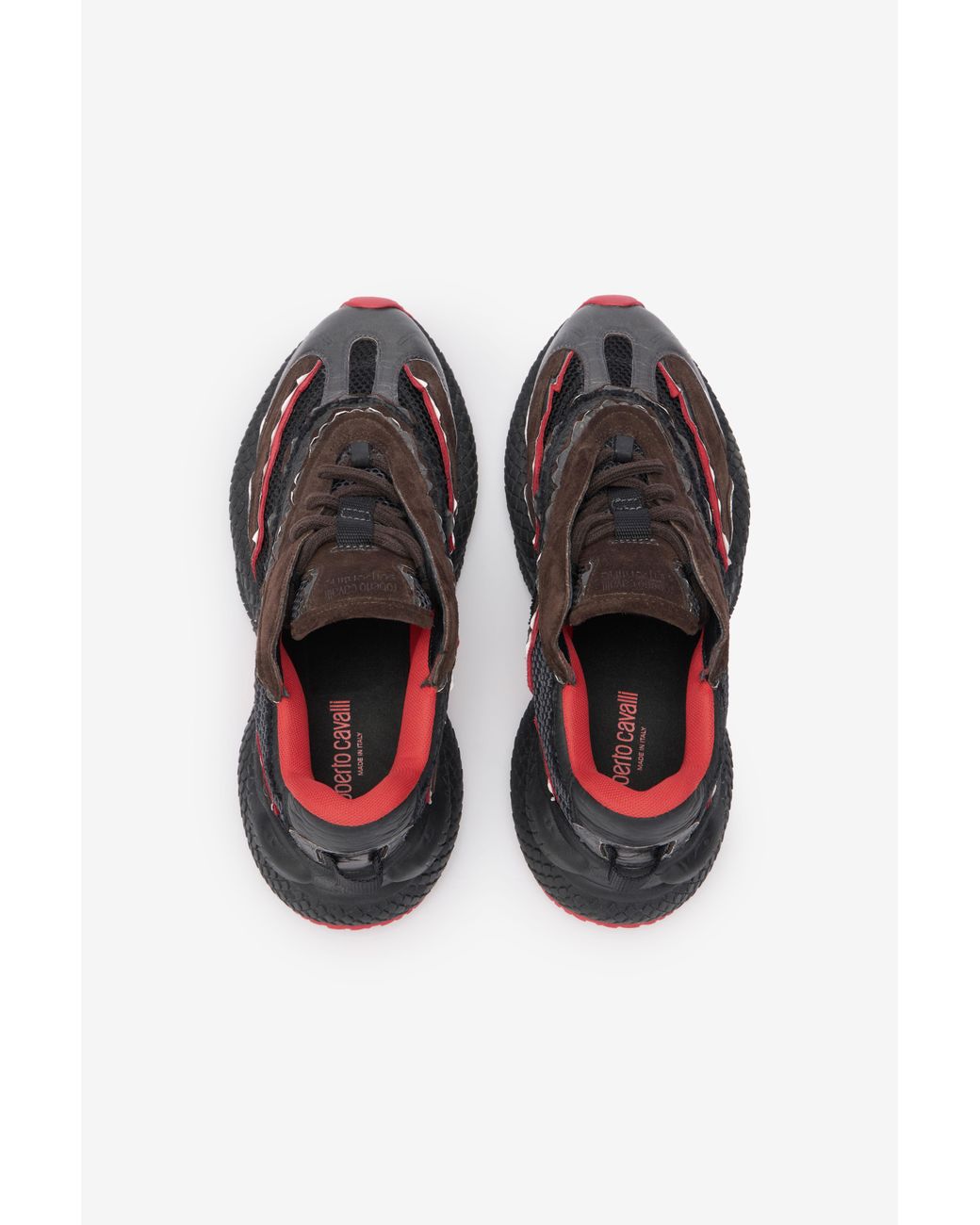 Roberto Cavalli Multicolor Serpentine Sneaker