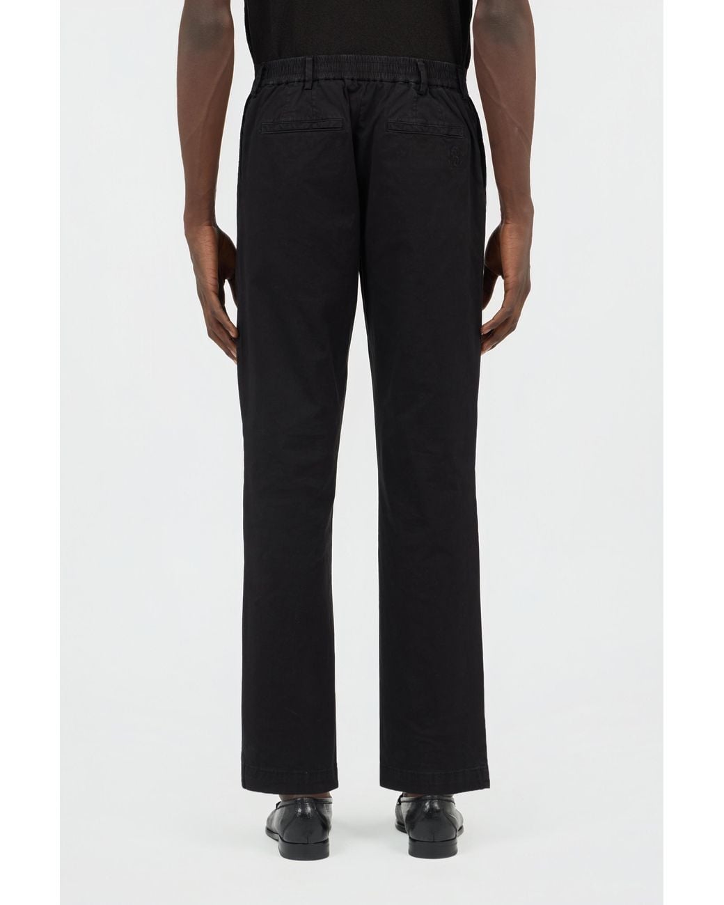 Roberto Cavalli Black Pleated Trousers for men