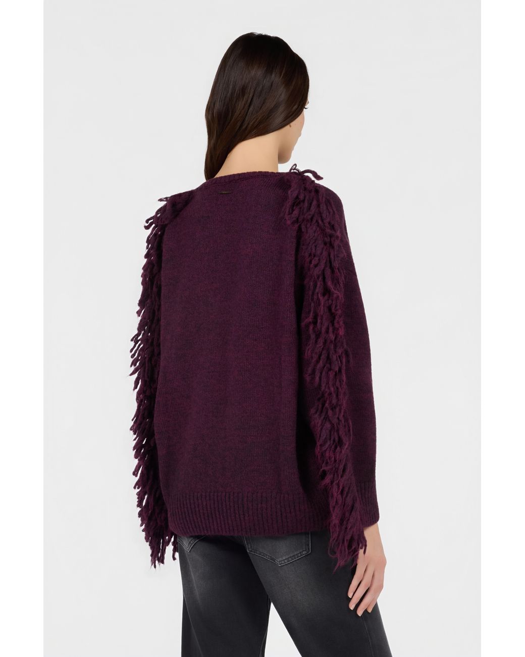 Roberto Cavalli Purple Weinroter Pullover