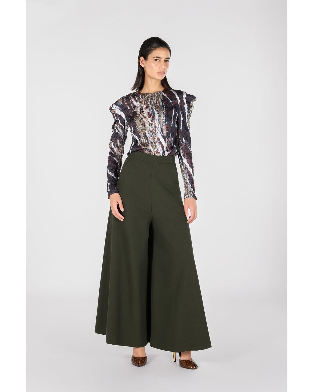 Roberto Cavalli Green Fluid Trousers