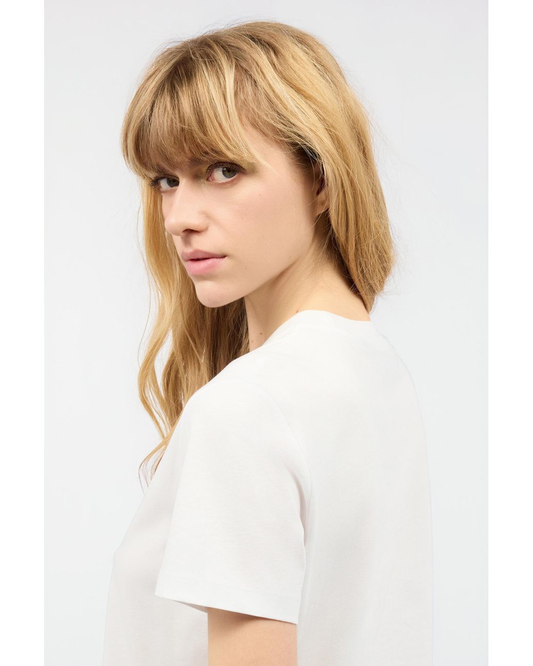 Roberto Cavalli White Cotton T-Shirt With Studs