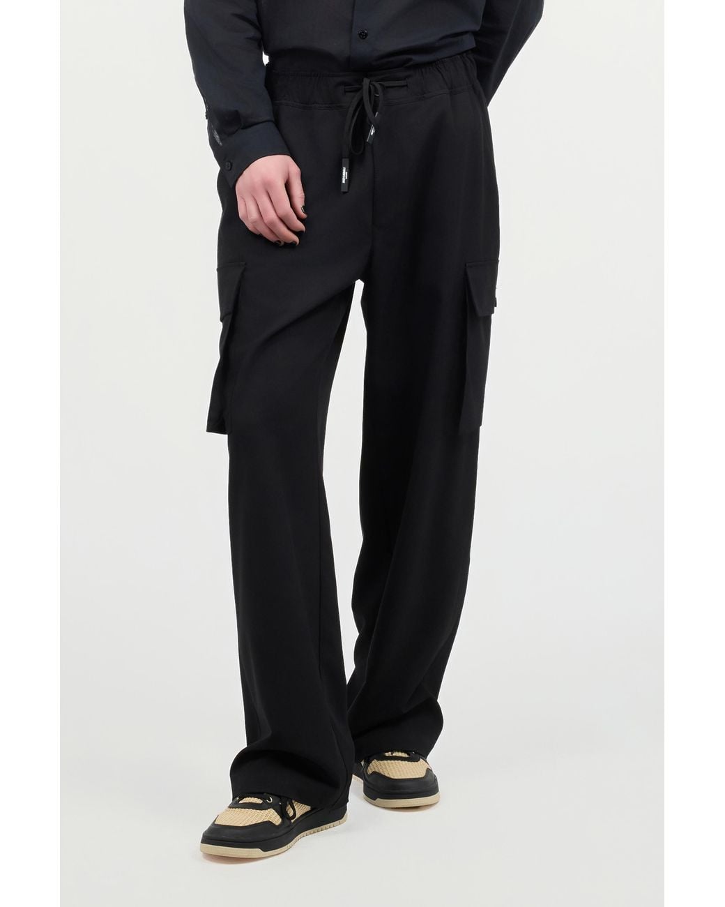 Roberto Cavalli Black Pants With Cargo Pockets for men