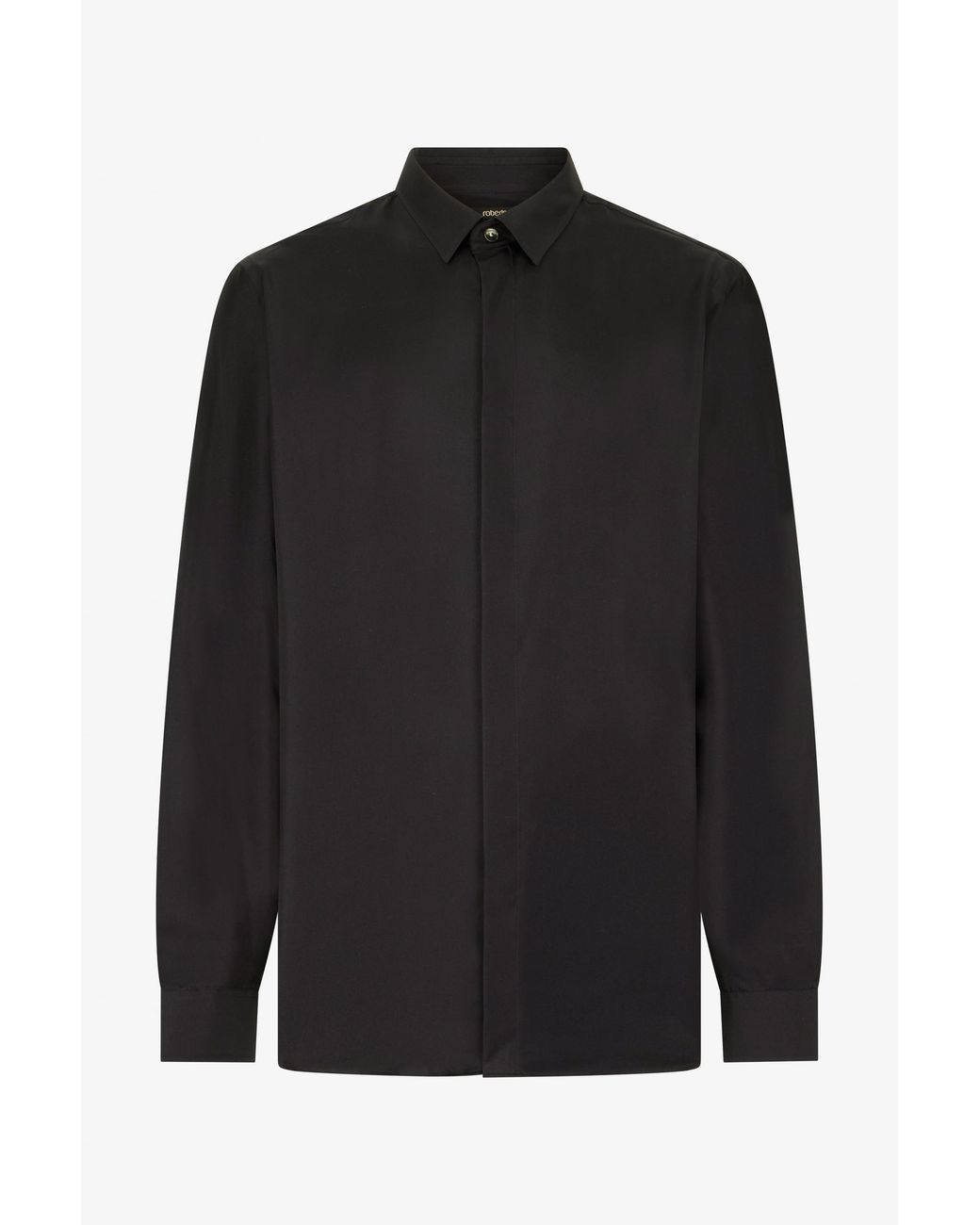 Roberto Cavalli Black Silk Shirt for men