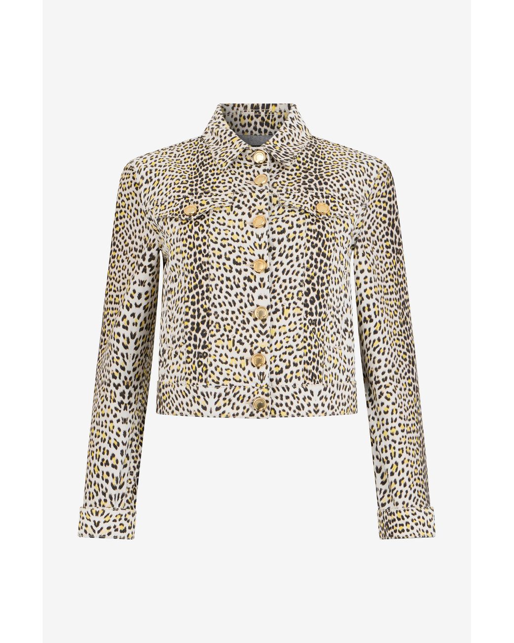 Roberto Cavalli White Pop Jaguar Animal-Print Jacket