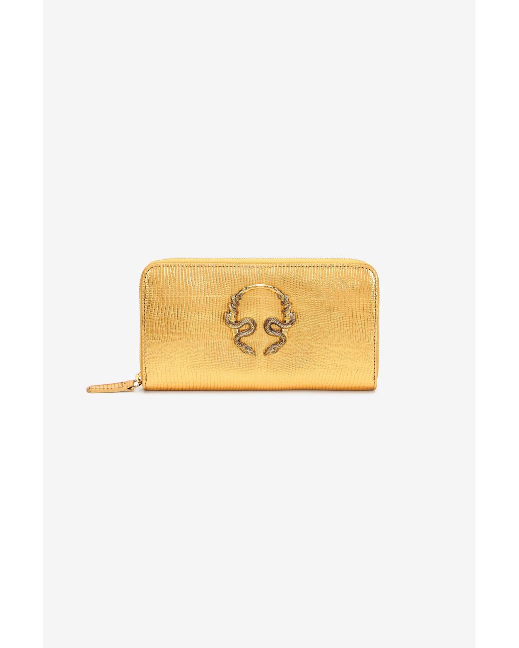 Roberto Cavalli Multicolor Serpentine Zip-Around Wallet