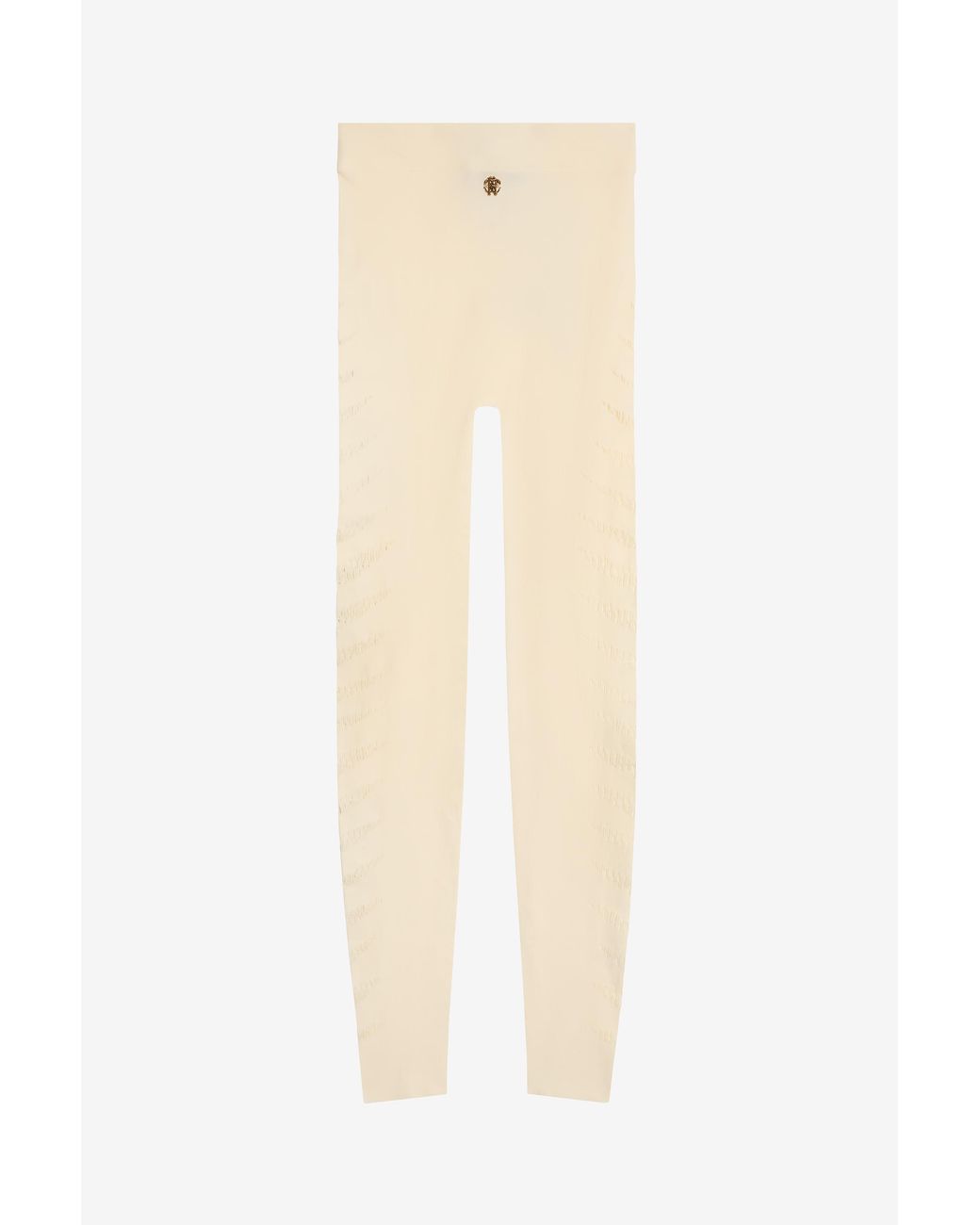 Roberto Cavalli White Ivory Cut-Out Leggings