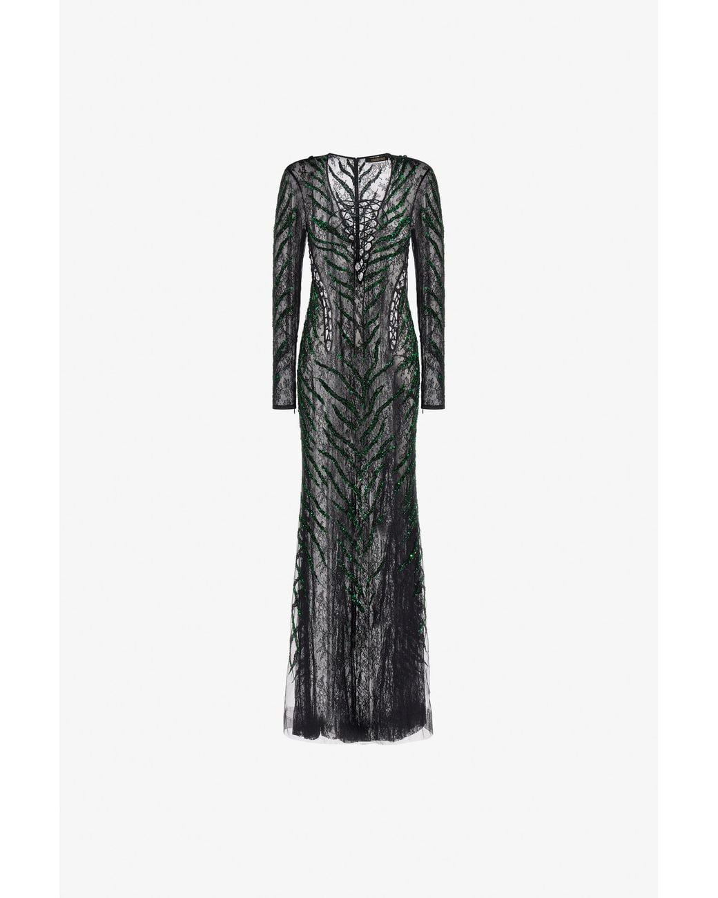 Roberto Cavalli White Lace Maxi Dress