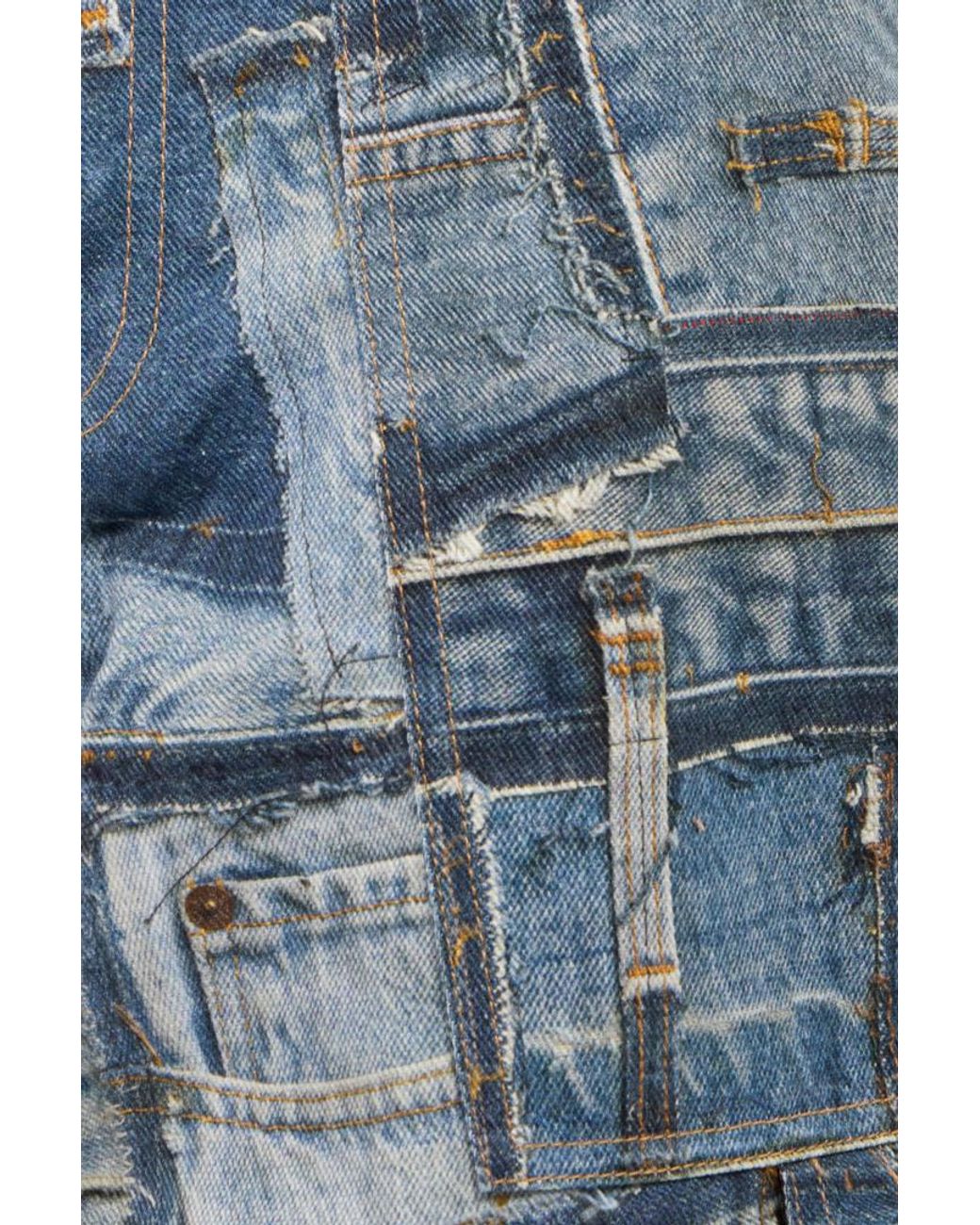 Roberto Cavalli Blue Cargojeans Der Patchwork Capsule Collection