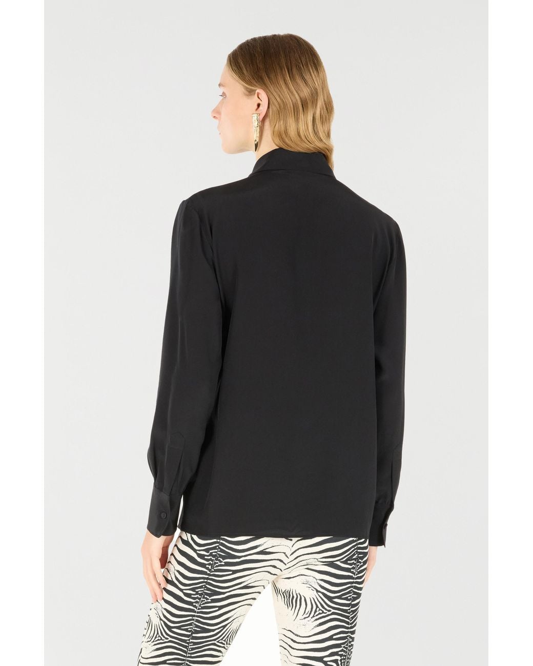 Roberto Cavalli Black Sequined Tiger Skin Shirt