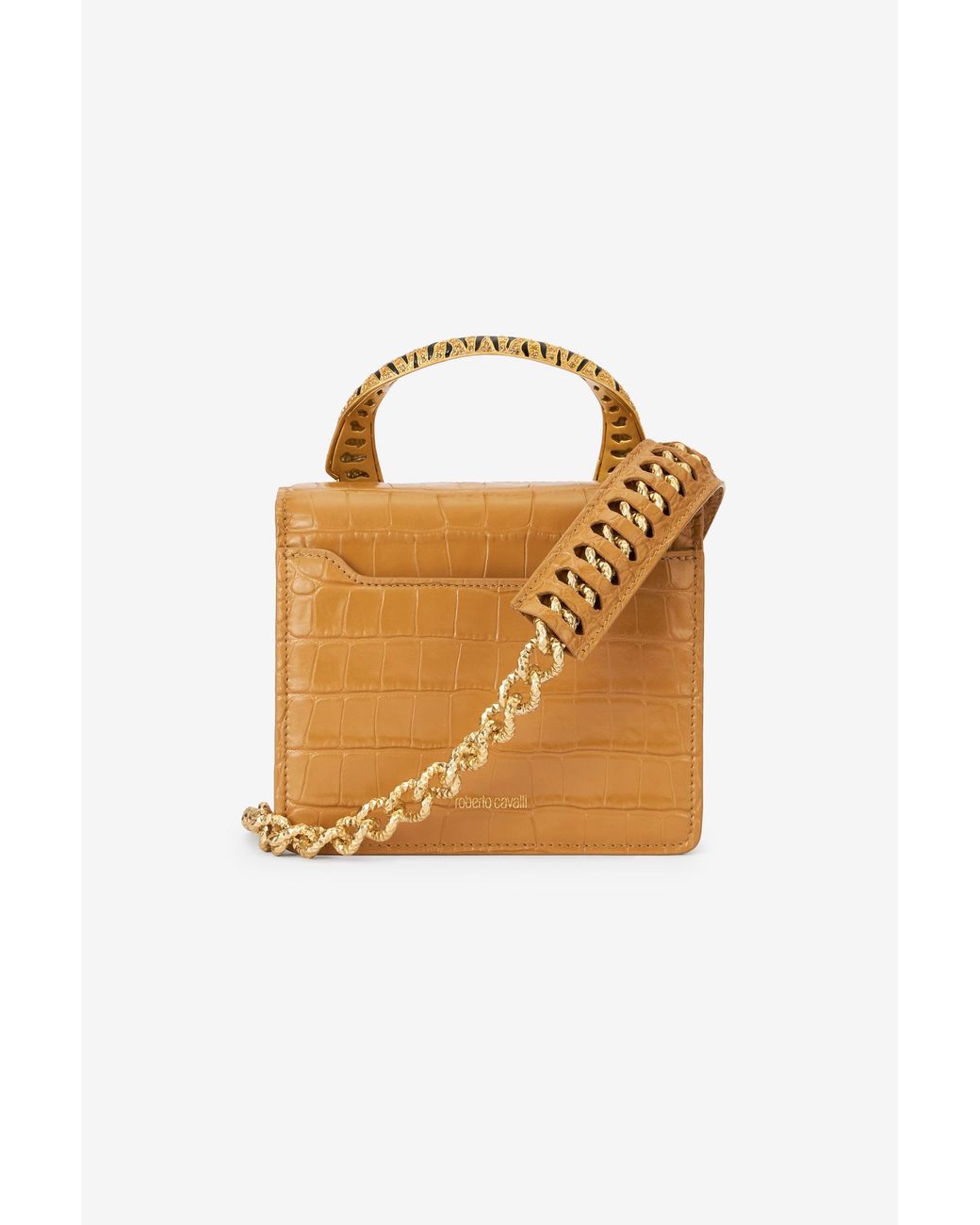 Roberto Cavalli Metallic Medium Roar Bag