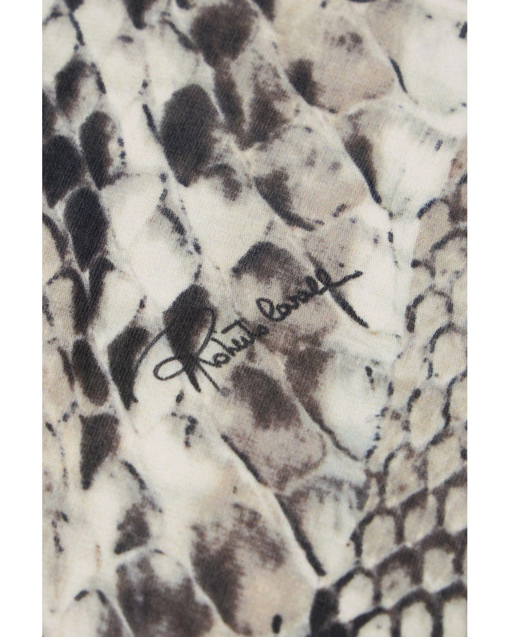 Fular De Seda Con Estampado Python Roberto Cavalli de color Gray