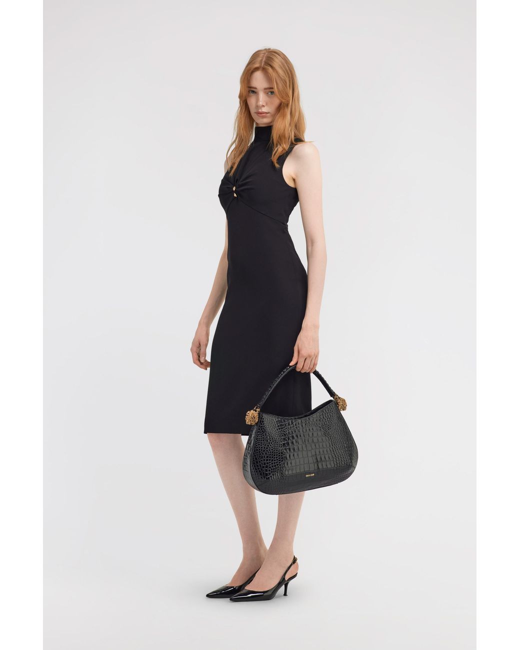 Roberto Cavalli Black Rc Logo Dress