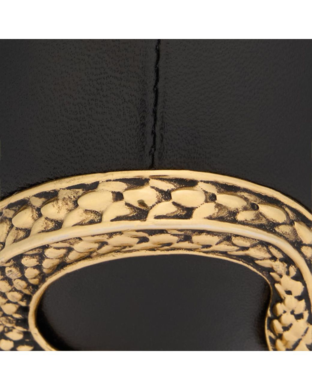 Roberto Cavalli Black Serpentine Leather Pump