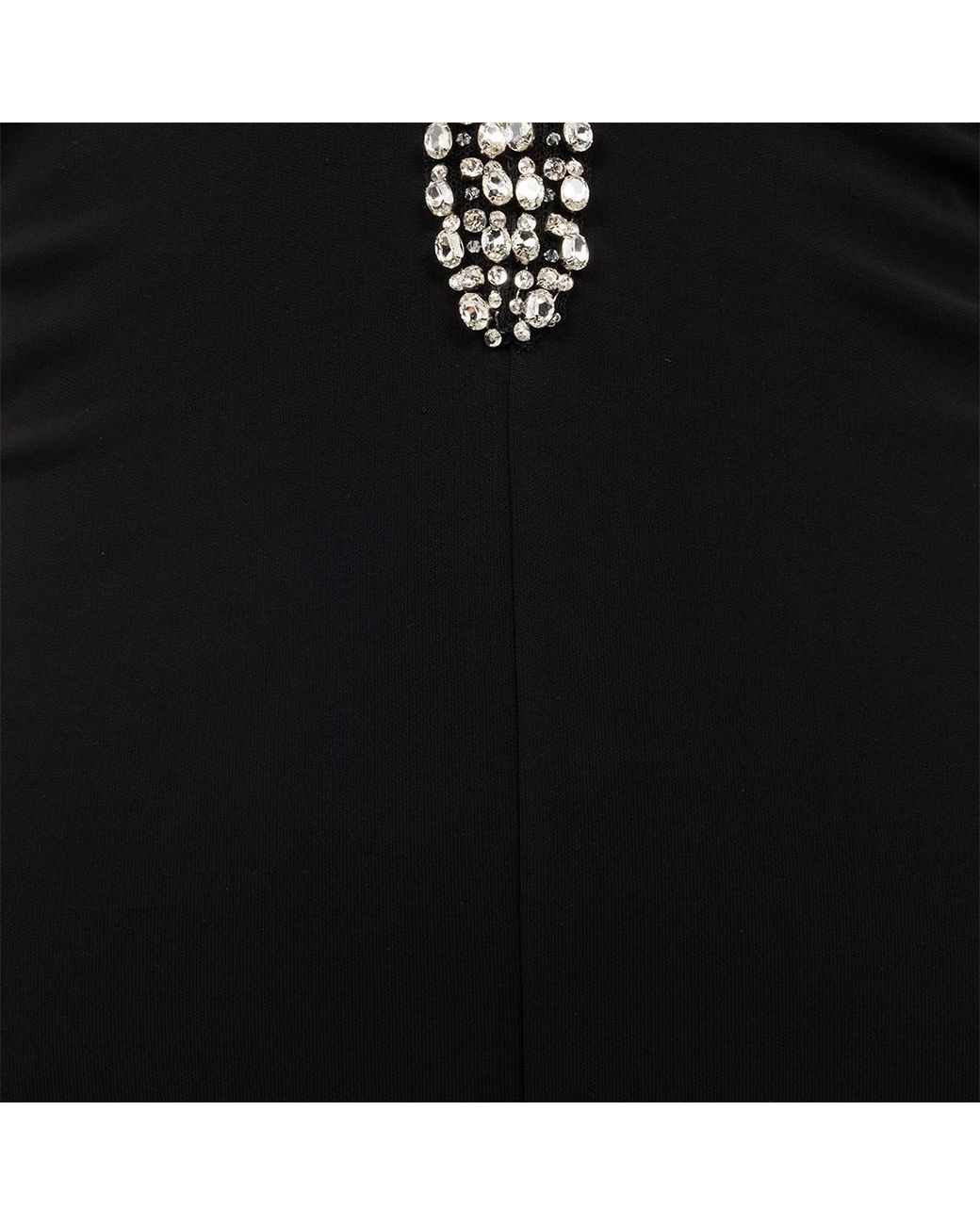 Roberto Cavalli Black Mini Dress With Cut-Out And Bejeweled Neckline