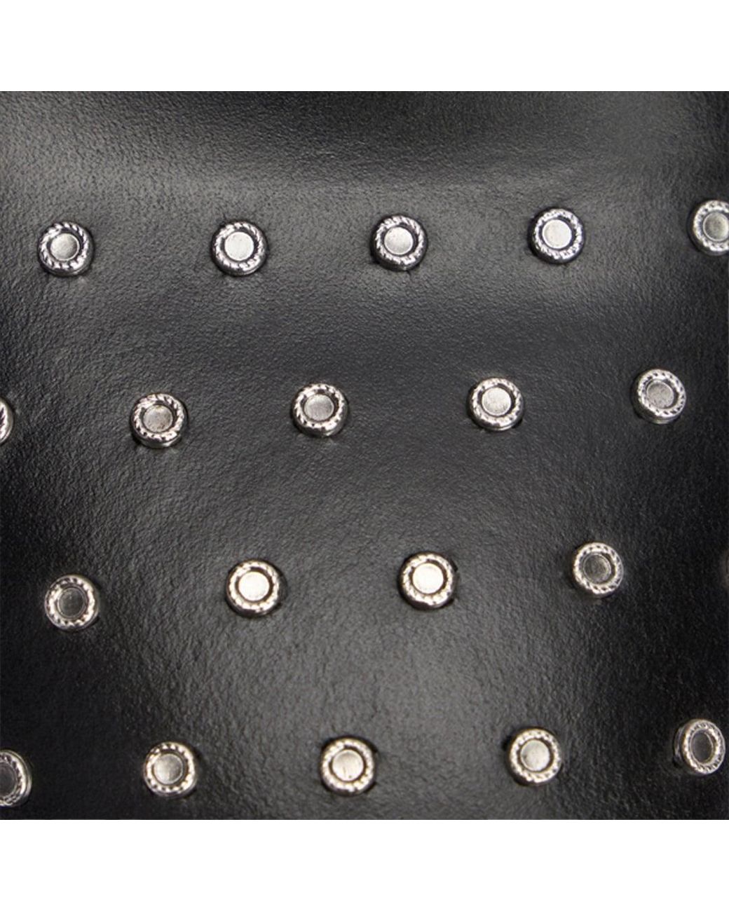Roberto Cavalli Black Derby Shoes With Studded Toe Cap for men
