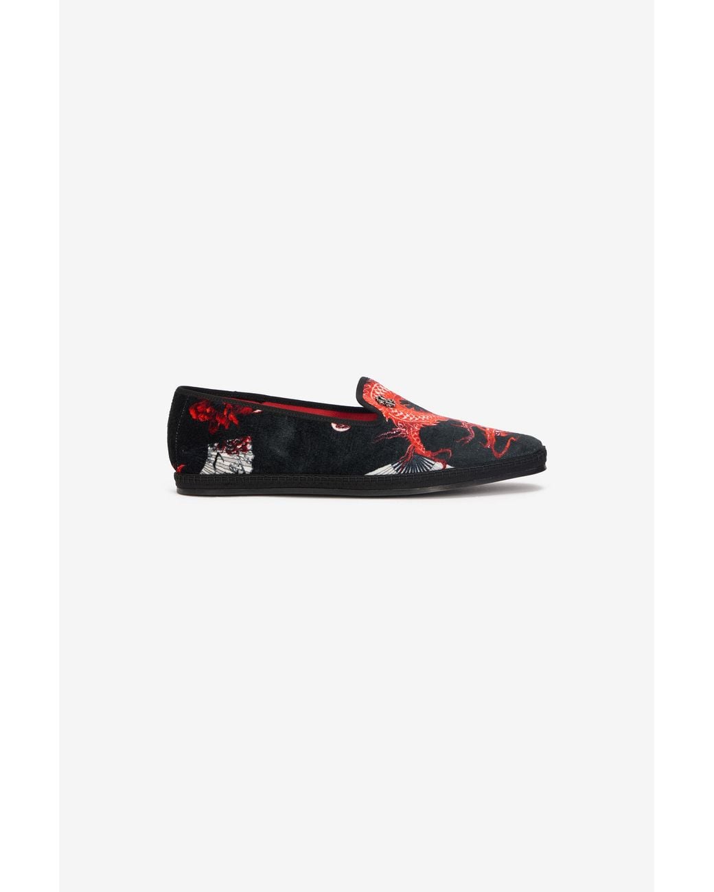 Roberto Cavalli Multicolor Embroidered Velvet Loafers for men