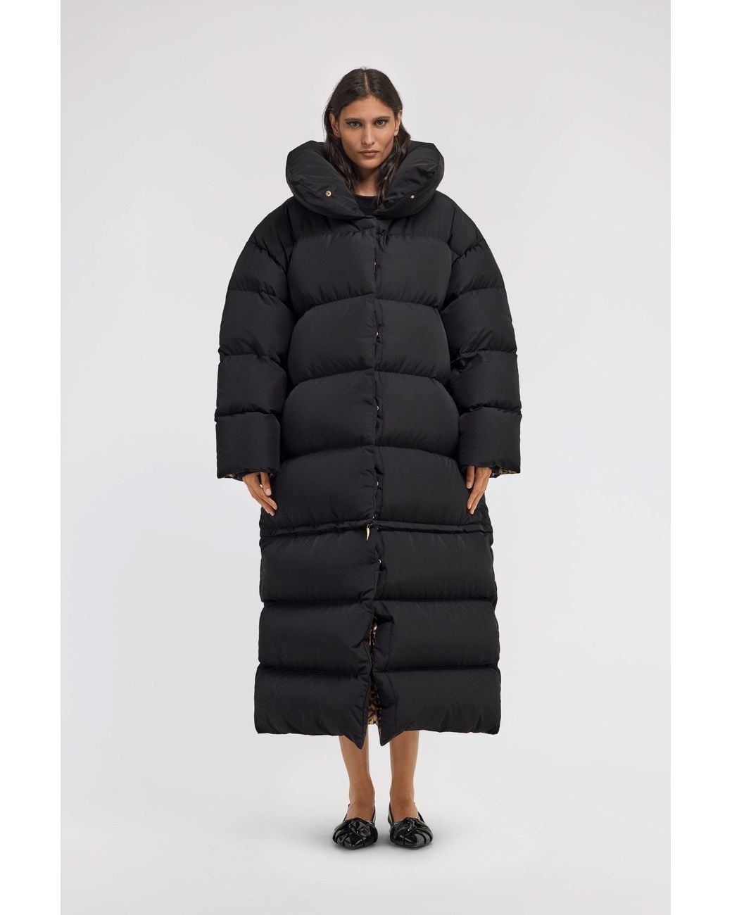 Roberto Cavalli Black Padded Coat