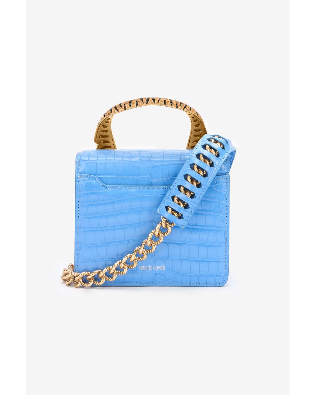 Roberto Cavalli Blue Medium Roar Bag