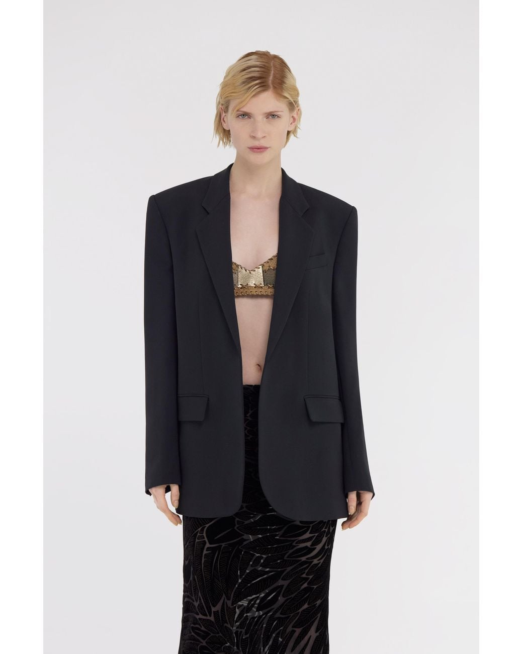 Roberto Cavalli Black Single-Breasted Jacket