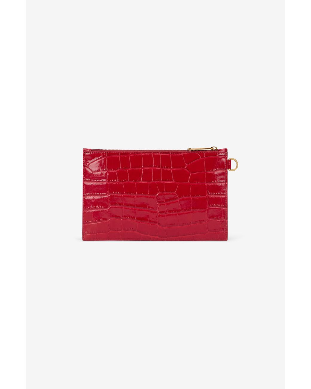 Roberto Cavalli Red Roar Leather Pouch