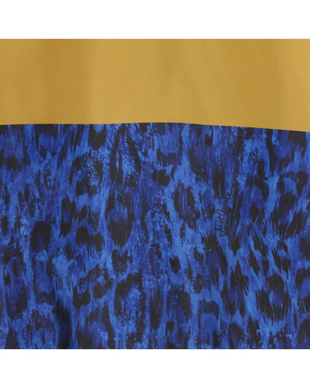 Roberto Cavalli Blue Leopard Print Reversible Zip Jacket for men