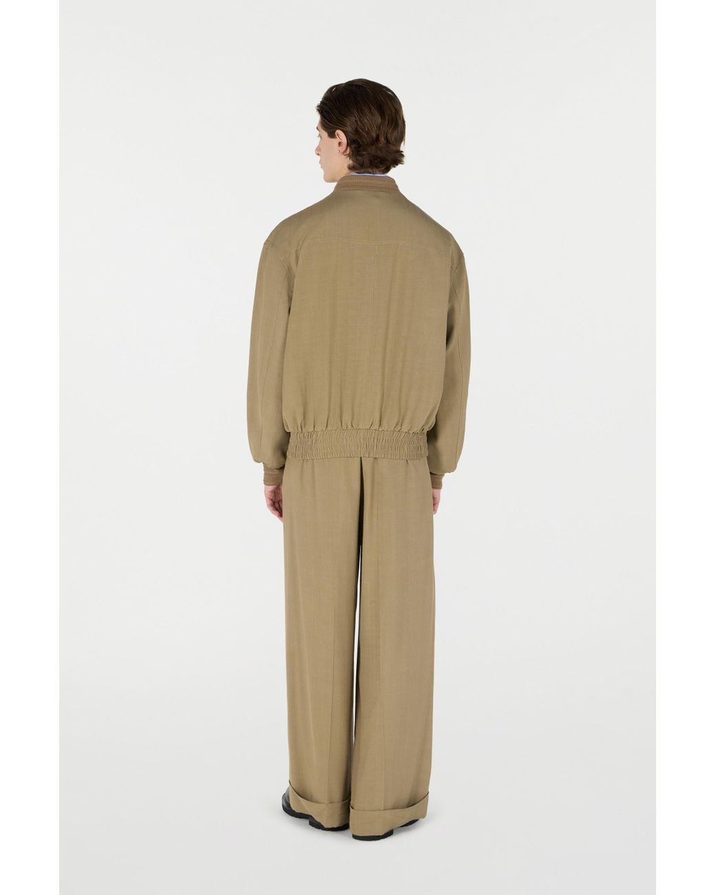 Roberto Cavalli Green Buttoned Bomber Jacket for men