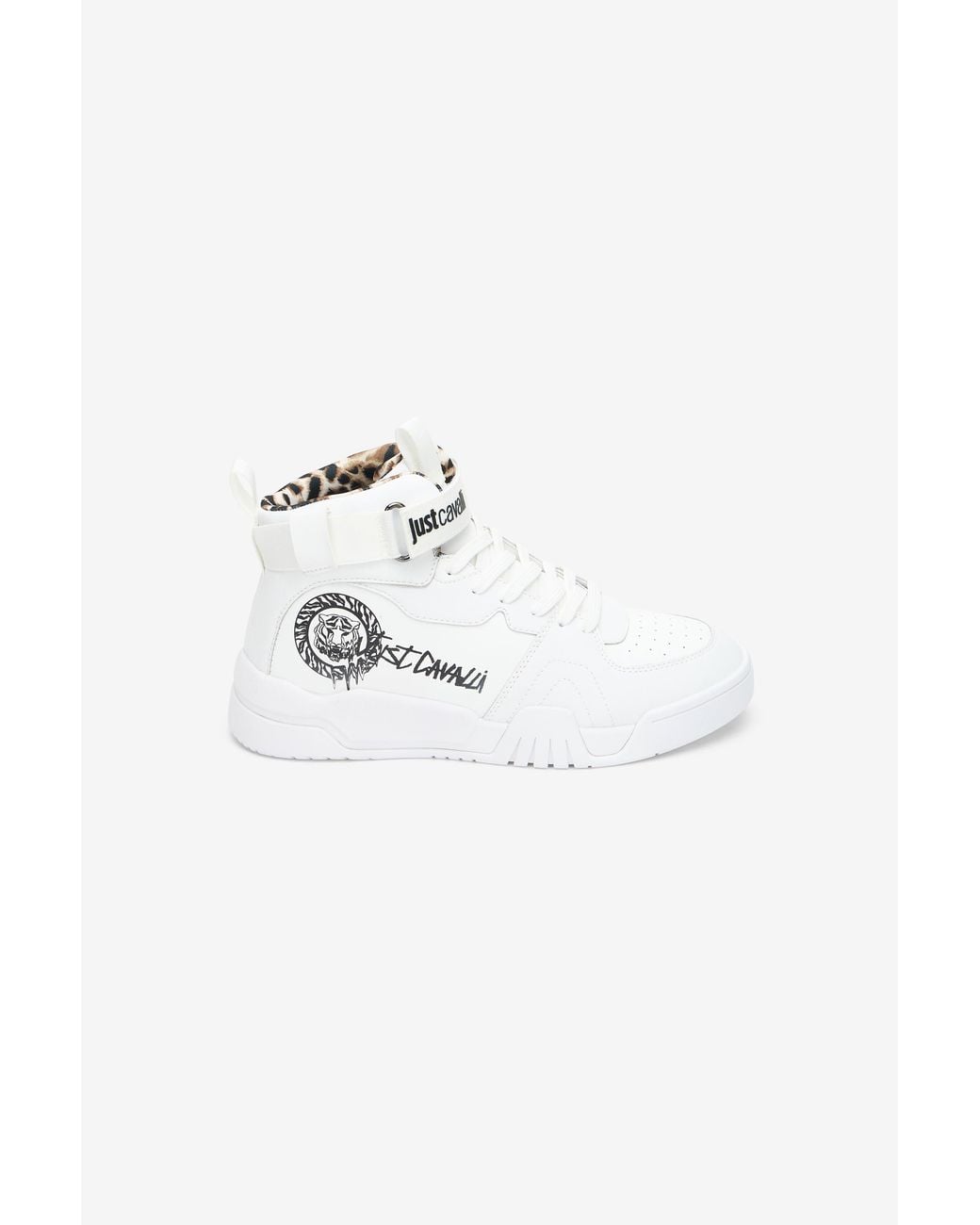 Roberto Cavalli White High Top Sneakers
