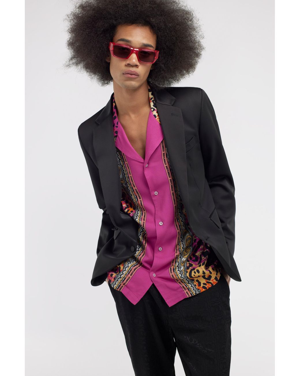 Roberto Cavalli Black Just Cavalli Blazer for men