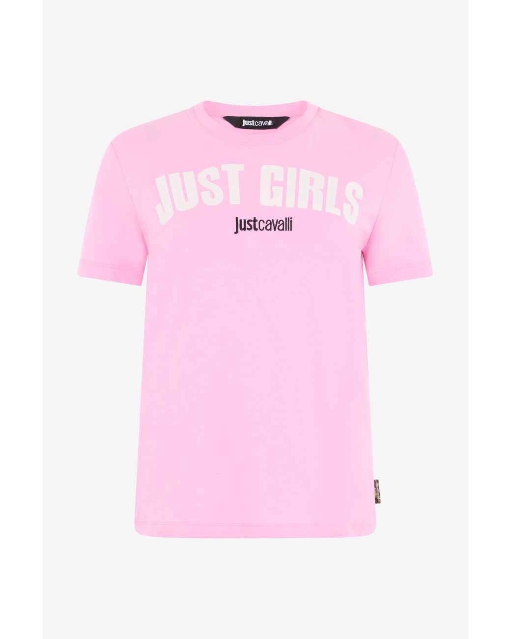 Roberto Cavalli Pink Graphic Print T-Shirt