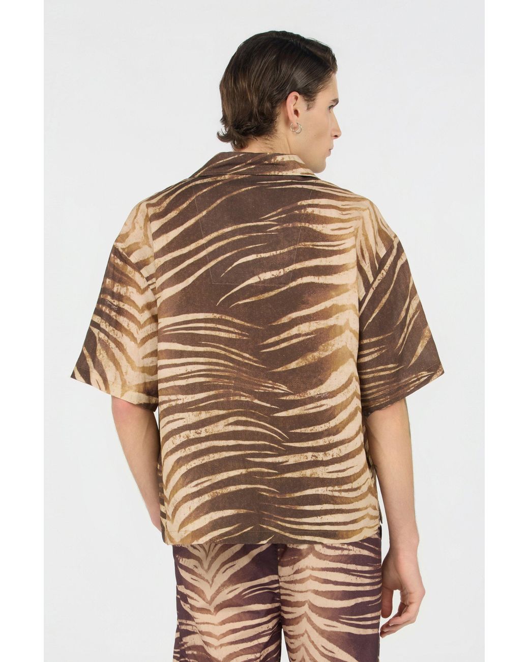 Roberto Cavalli Multicolor Natural Barb Print Shirt for men