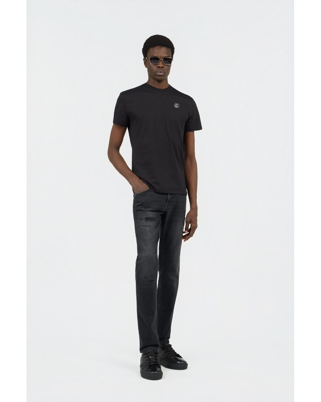 Roberto Cavalli Black Denim Trousers for men