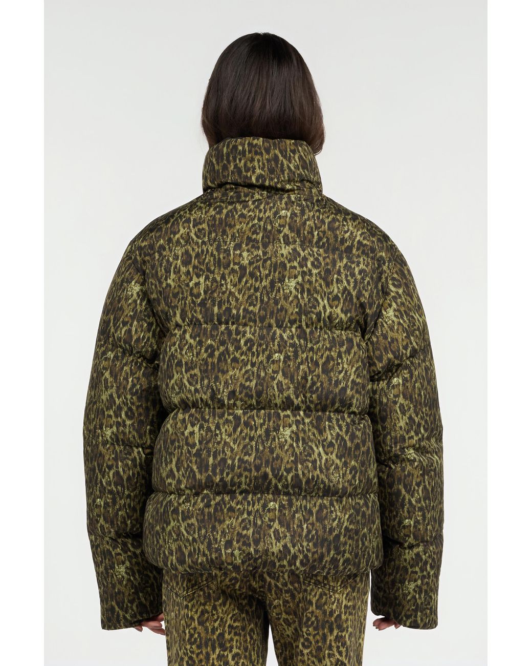 Roberto Cavalli Black Leopard Jacquard Print Reversible Puffer Jacket
