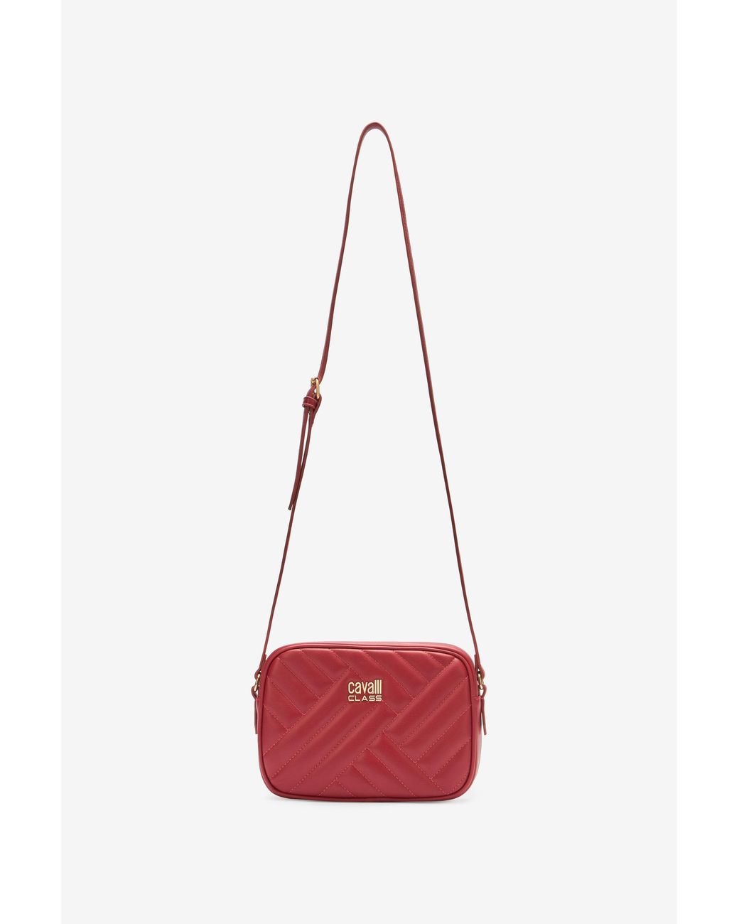 Roberto Cavalli Red Bag With Cavalli Class Chain Shoulder Strap