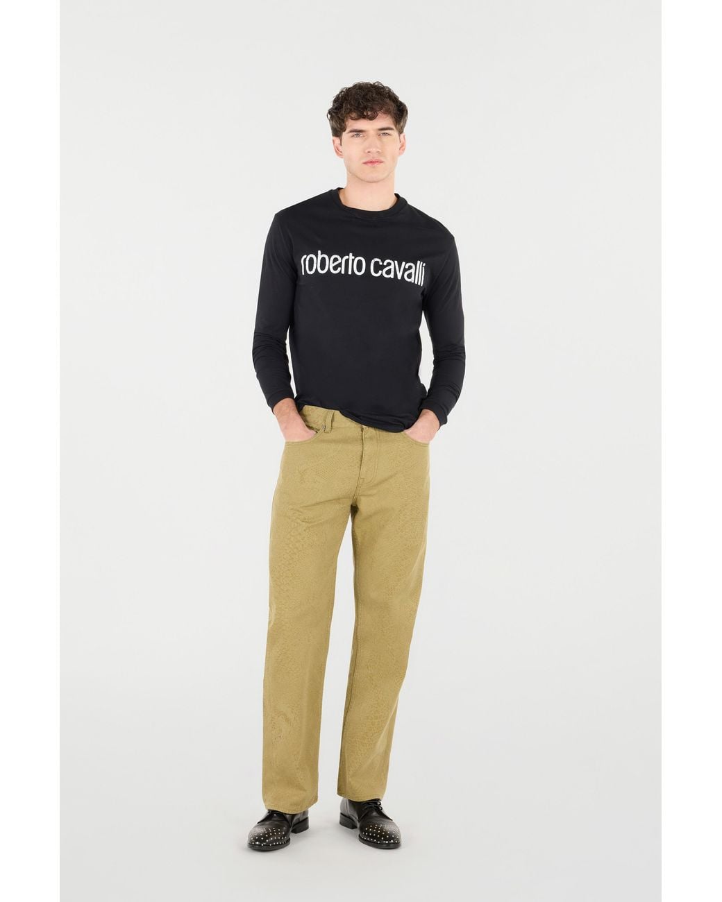 Roberto Cavalli Five-Pocket-Hose Mit Print Python in Yellow für Herren